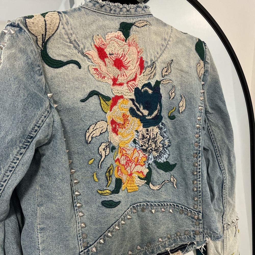 Blank NYC Embroidered Denim Jacket